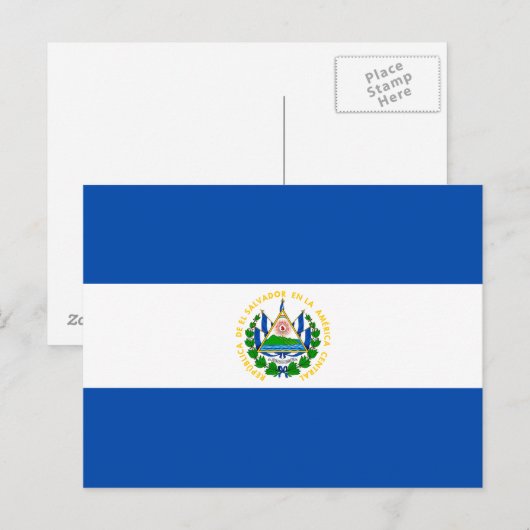 El Salvador Flag Briefkaart (Voorkant / Achterkant)