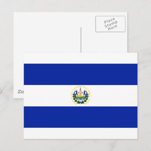 El Salvador Flag Briefkaart (Voorkant / Achterkant)