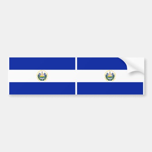 El Salvador Flag Bumpersticker (Voorkant)