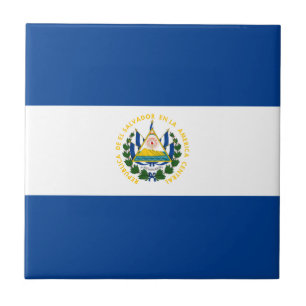 El Salvador Flag Ceramic Tile Tegeltje