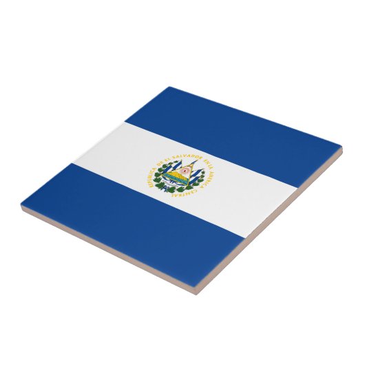 El Salvador Flag Ceramic Tile Tegeltje (Zijkant)