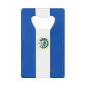 El Salvador Flag Creditkaart Flessenopener (Voorkant)
