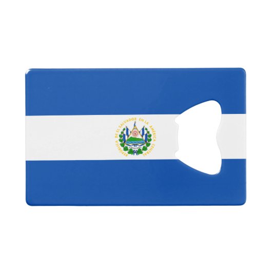 El Salvador Flag Creditkaart Flessenopener (Voorkant (Horizontaal))