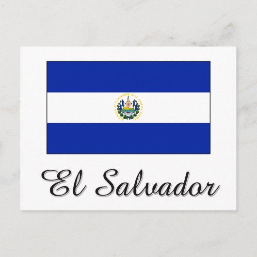 El Salvador Flag Design Briefkaart (Voorkant)