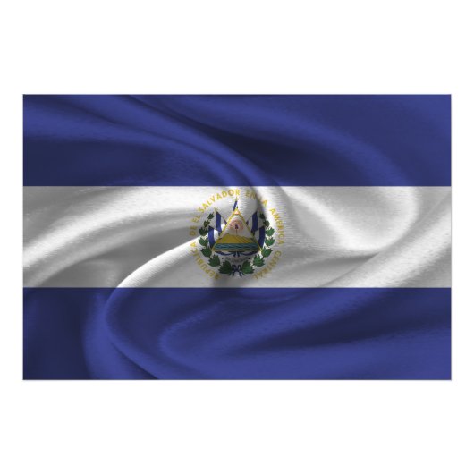 El Salvador Flag Foto Afdruk (Voorkant)