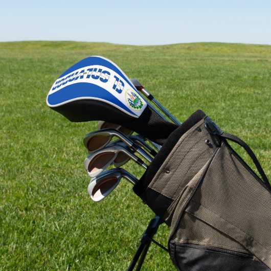 El Salvador Flag Gorheerlijk Patriotic Golfheadcover (Insitu)