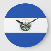 El Salvador Flag Grote Klok (Voorkant)
