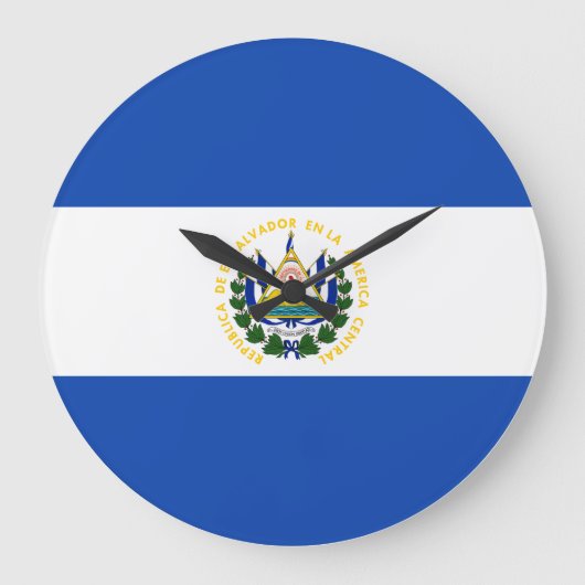 El Salvador Flag Grote Klok (Voorkant)