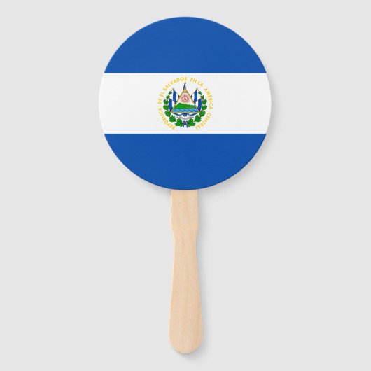 El Salvador Flag Handwaaier (Voorkant)