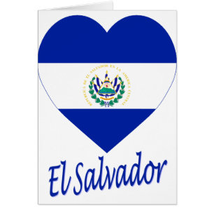 El Salvador Flag Heart