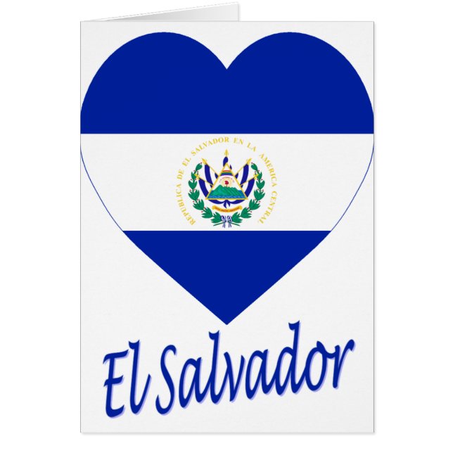 El Salvador Flag Heart (Voorkant)
