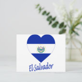 El Salvador Flag Heart Briefkaart (Staand voorkant)