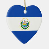 El Salvador Flag Heart Ornament (Rechts)