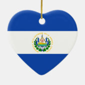 El Salvador Flag Heart Ornament (Achterkant)