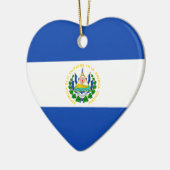 El Salvador Flag Heart Ornament (Links)