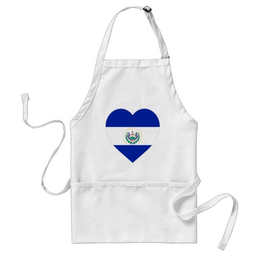 El Salvador Flag Heart Standaard Schort (Voorkant)
