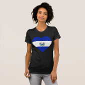 El Salvador Flag Heart T-shirt (Voorkant volledig)