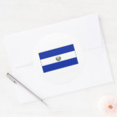 El Salvador FLAG International Ronde Sticker (Envelop)