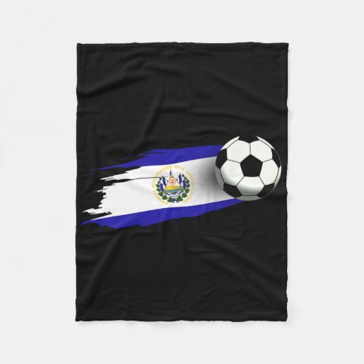 El Salvador Flag Jersey Salvadorean Soccer Team Sa Fleece Deken (Voorkant)