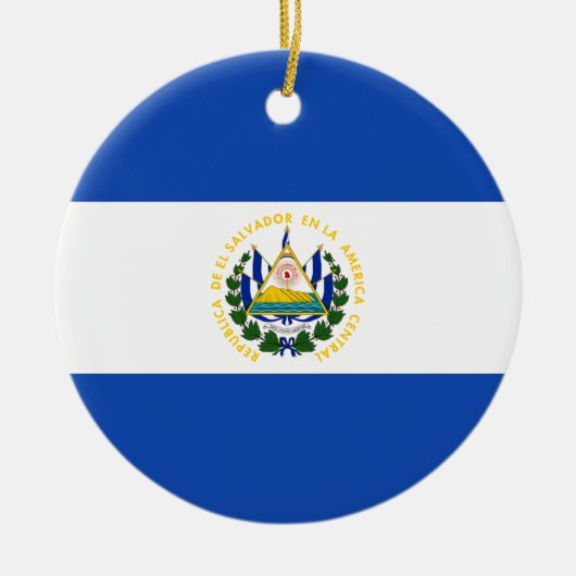 El Salvador Flag Keramisch Ornament (Voorkant)