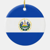 El Salvador Flag Keramisch Ornament (Achterkant)