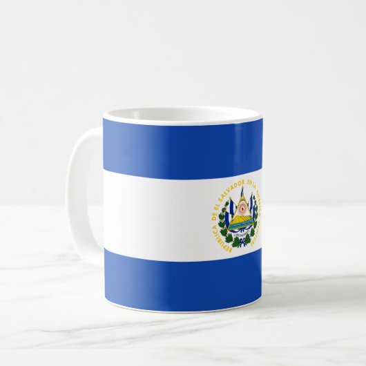 El Salvador Flag Koffiemok (Voorkant links)