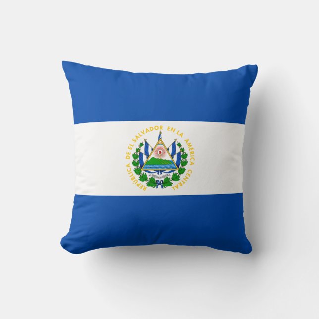 El Salvador Flag Kussen (Voorkant)