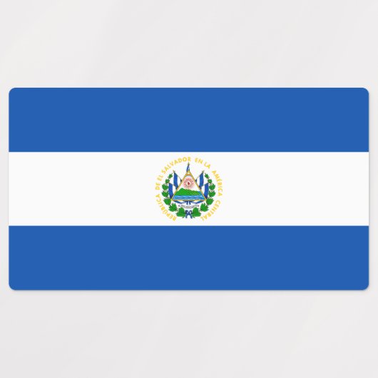 El Salvador Flag Labels (Design 2)