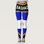 El Salvador Flag Leggings (Voorkant)