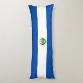 El Salvador Flag Lichaamskussen (Achterkant (Verticaal))
