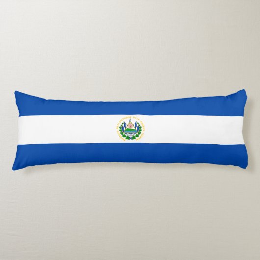 El Salvador Flag Lichaamskussen (Voorkant)