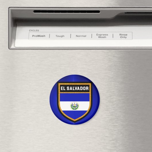 El Salvador Flag Magneet (Insitu (Vaatwasser))