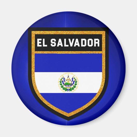 El Salvador Flag Magneet (Voorkant)