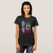 El Salvador Flag Mexico Grown Country Flags Stripe T-shirt (Voorkant volledig)