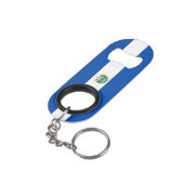 El Salvador Flag Mini Flessenopener (Achterkant Gekanteld)