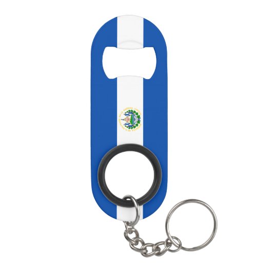 El Salvador Flag Mini Flessenopener (Achterkant)