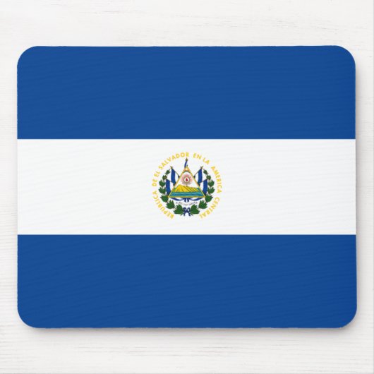 El Salvador Flag Mousepad Muismat (Voorkant)