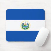 El Salvador Flag Muismat (Met muis)