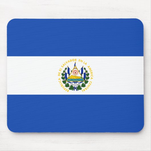 El Salvador Flag Muismat (Voorkant)