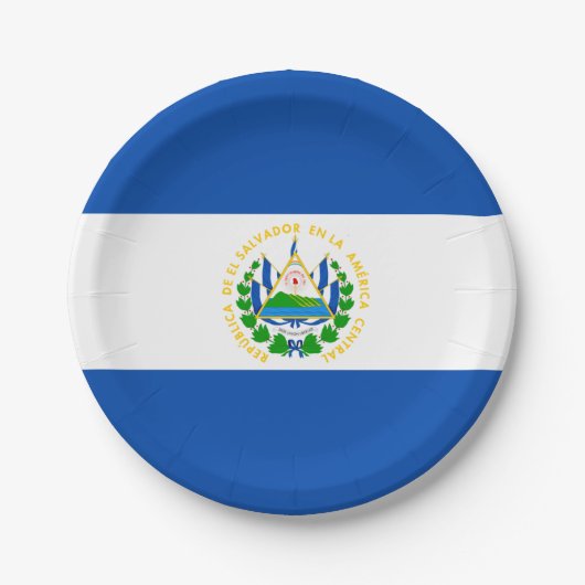 El Salvador flag Paper Plate Papieren Bordje (Voorkant)