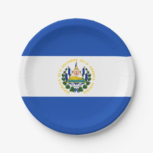 El Salvador Flag Papieren Bordje (Voorkant)