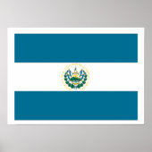 El Salvador Flag Poster (Voorkant)