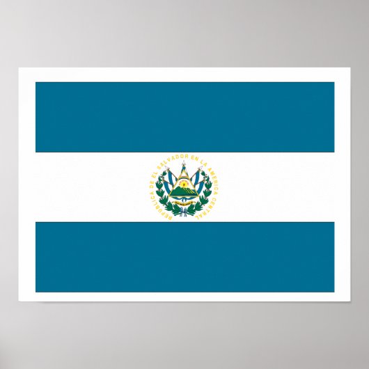 El Salvador Flag Poster (Voorkant)