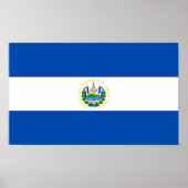 El Salvador Flag Poster (Voorkant)