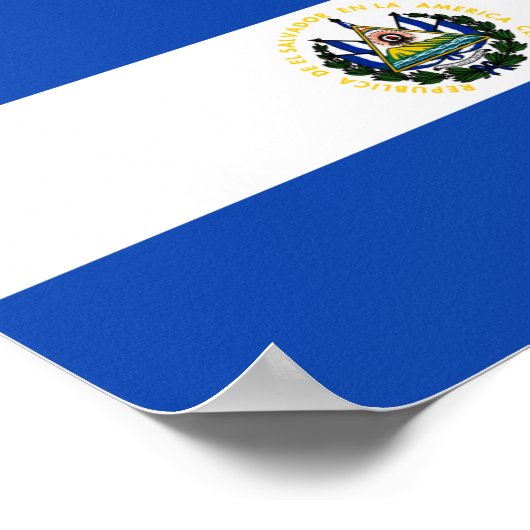 El Salvador Flag Poster (Hoek)