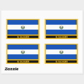 El Salvador Flag Rechthoekige Sticker (Vel)