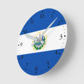 El Salvador Flag Ronde Klok (Hoek)