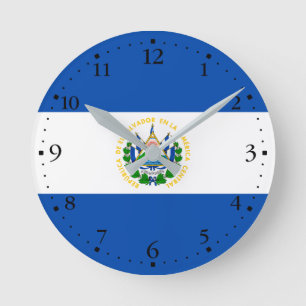 El Salvador Flag Ronde Klok