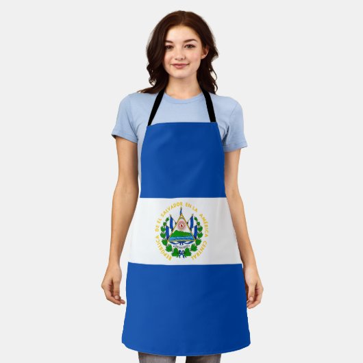 El Salvador Flag Schort (Gedragen)