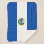 El Salvador Flag Sherpa Deken (Voorkant)